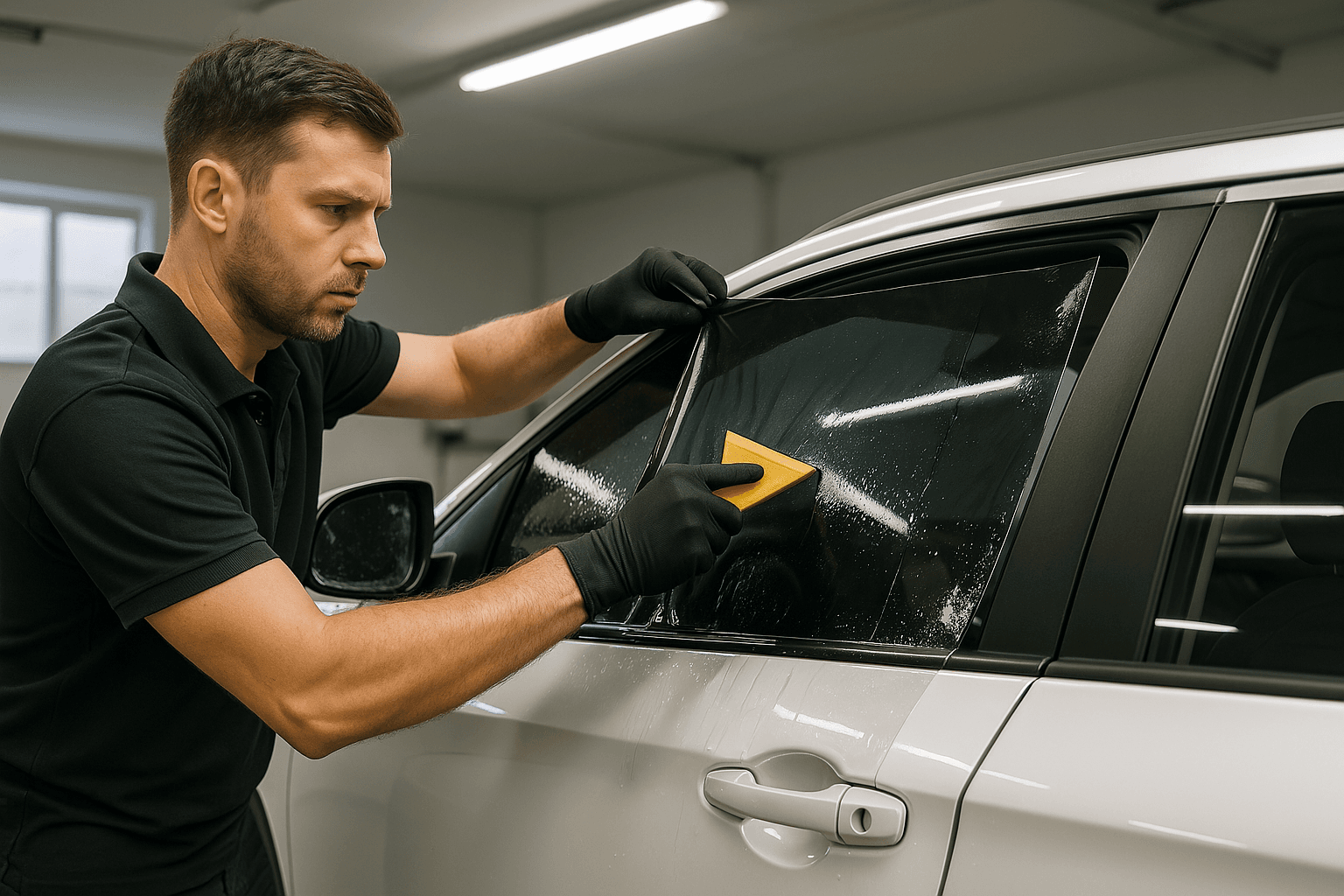 Luxury sedan with ceramic tint
